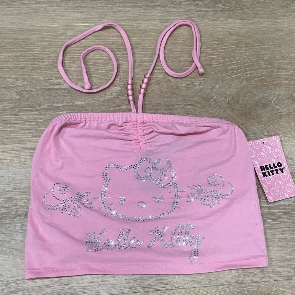Hello kitty Rhinestone Halter Top